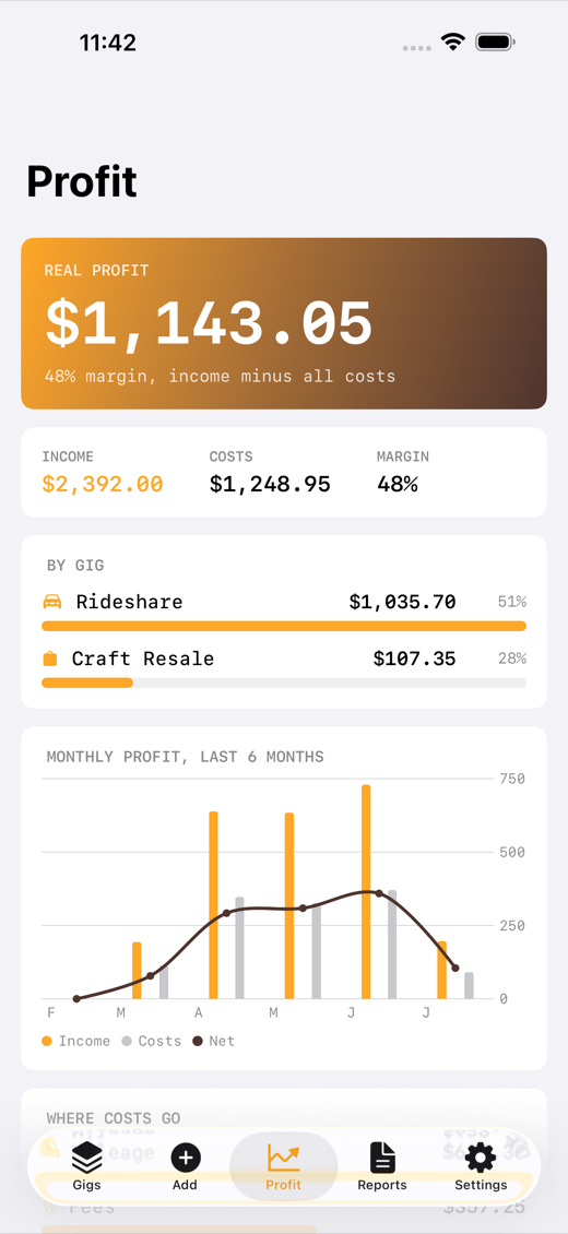 GigLedger screenshot 3