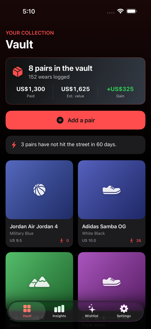 KicksVault screenshot 1