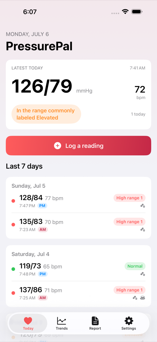 PressurePal screenshot 1