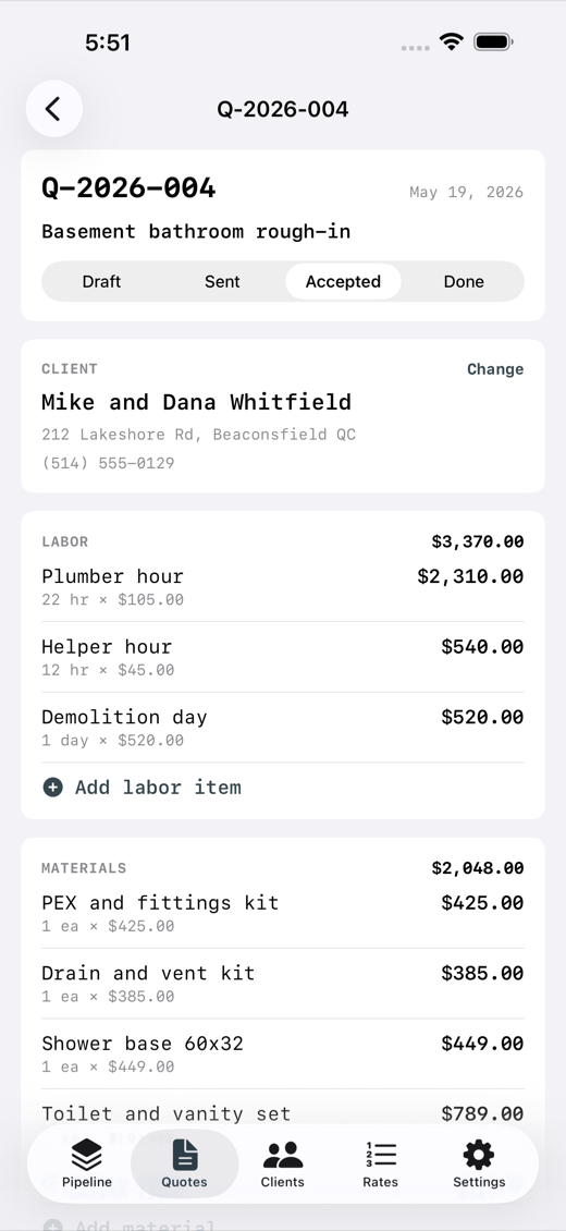 QuotePad screenshot 2