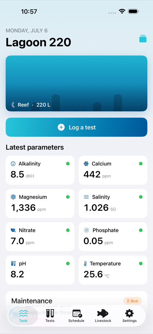 ReefNote screenshot 1