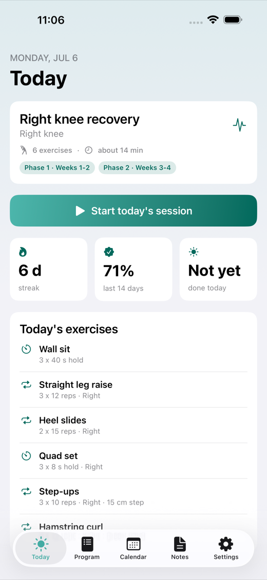 RehabReps screenshot 1